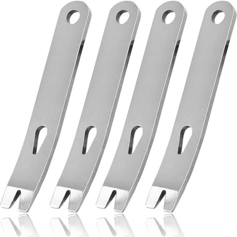 Zorfeter Mini-Hebelstange, Taschen-Kurbel, Brecheisen aus Edelstahl, kleine Brechstange, EDC-Werkzeug, Überlebensöffner, 7,6 cm Länge, 4 Stück