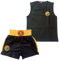 SDKZBFC Ärmelloses Kinder Kampfsport Uniform Set,Boxset für Erwachsene, Atmungsaktive Sparring Performance Trainingsanzüge Ideal für Training und Wettkämpfe Schwarz 110