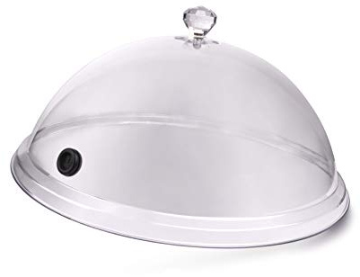 MITBAK 12 Inch Smoking Gun Plastic Dome for Plates, Glasses, Bowls, Smoke Infuser Cloche, Smoke Infuser Accessory Lid