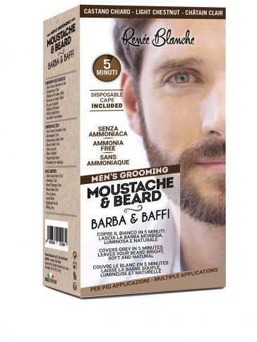 Coloration barbe et moustache Chatain Clair