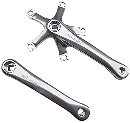 mi.xim Kurbelarmsatz für Brompton Kurbelgarnitur Silber für Dahon Birdy