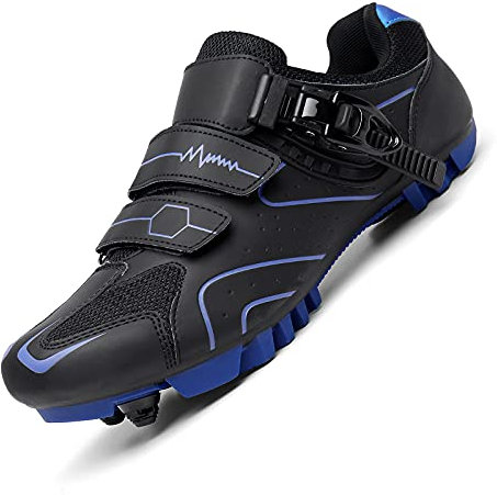 JUHUYP Unisex Herren MTB-Schuhe Damen Mountainbike Fahrradschuhe Inclusive Cleats (Kombinationsset) Kompatibel mit Lock SPD für Radsport Trainingsschuhe