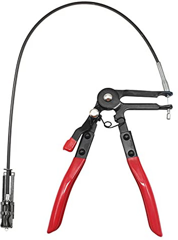 Car Hose Clamp Pliers Flexible Spring Clamp Pliers Long Reach Hose Grip Pliers 620 cm Cable Snap on Hose Clamp Pliers Car Maintenance Repair Tools for Fuel Pipes, Oil Pipes, Radiator