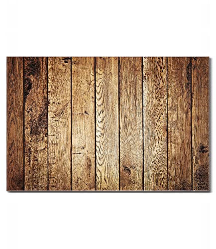 banjado Glas Magnettafel (60 x 40cm) - Magnetwand Glas - Magnetpinnwand als Memoboard - Pinnwand Magnettafel Küche, Büro, Kinderzimmer - Geöltes Holz