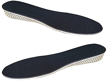 Traspirante Altezza Aumento Solette (EU 35-43), solette in schiuma maggiorate, pad di sollevamento del tallone invisibile antiscivolo, inserti sottopiede in EVA, lunghezza intera, tagliabile (2cm)