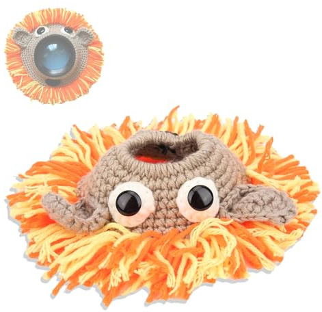 Verschluss Hugger, handgestrickter Kamera Objektiv dekorativen Ring Anhänger Kamera -Prop Baby Fotografie Guide Puppenzubehör für Neugeborenes Foto