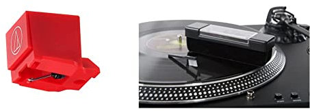 Audio Technica ATN91R Conical Stylus - Replacement for AT91R & CN5625AL (Red) - Includes Pro Vinyl Velvet Brush Record Cleaner & Stylus Pick Up Brush