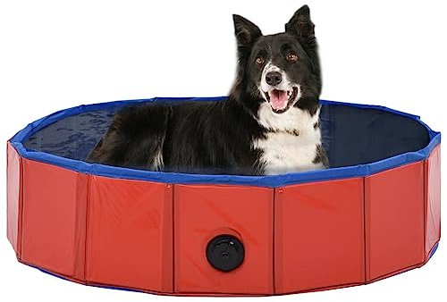INLIFE Hundepool Faltbar Rot 80×20 cm PVC,1.23kg,170822