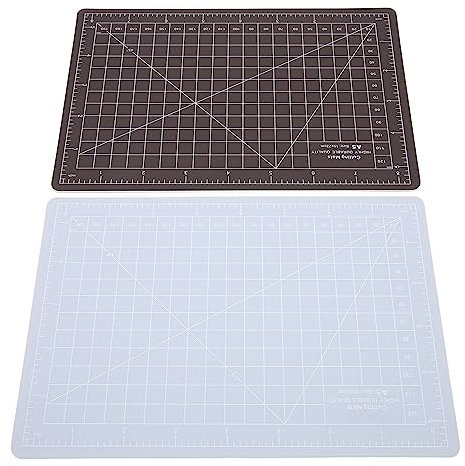 2 Stück A5-Schneidematten-Schneidebrett, Selbstheilende Schneidematte, A5 Selbstheilende PVC-Bunte-Schneidematte für Bastel-, Stoff-, Quilt-, Näh-, Scrapbooking-Projekte