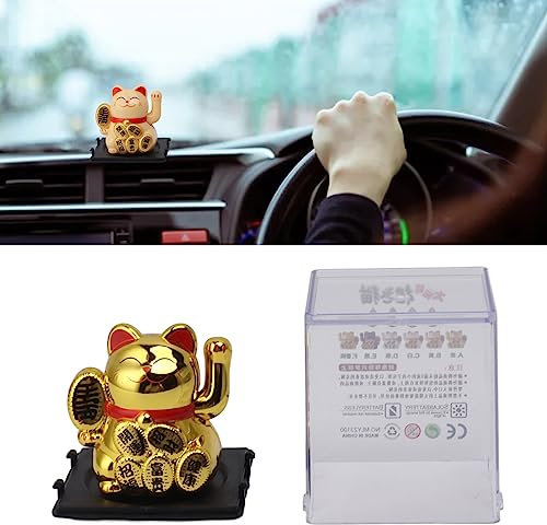 Gatto Fortunato, Gatto Che Saluta, Feng Shui Ad Energia Solare Simpatico Gatto Che Saluta Buona Fortuna Ricchezza Gatti Accoglienti Altalena Adorabile Cenno Fortunato Fortuna (Oro)