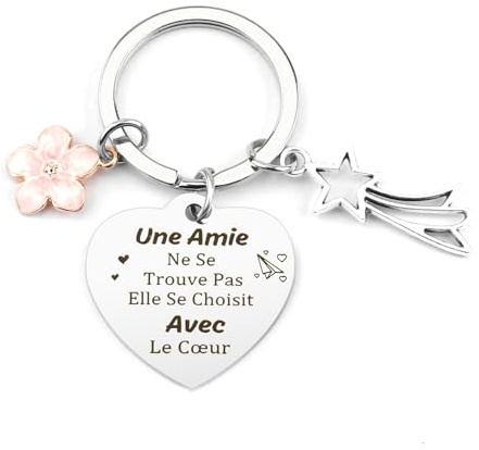Cadeau Pour Une Amie Porte-Clés Ami Cadeau Meilleure Amie Cadeau Saint Valentin Porte Clef Un Cadeau D'Amitié Idee Cadeau Noel Cadeau D'Anniversaire Pour Un Ami Cadeaux Personnalisés