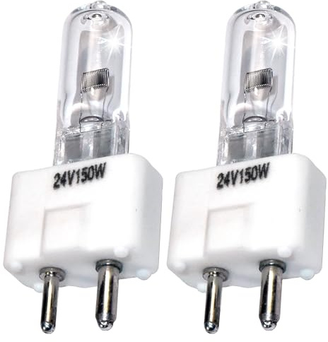 HQRP 2-Pack Halogen Bulb 24V 150W GY9.5 Compatible with Osram #64643 Replacement