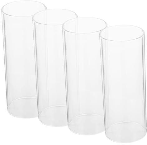 FUNOMOCYA 4stücke Glasdeckelbehälter Für Kerzen Transparent Einfacher Stil Kerzenglas-bastelhülle Glaskerzenbecher Dekorativer Kerzenbehälter