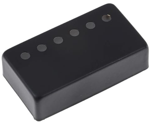 CLENEA Metall Humbucker Pickup Cover 50/52mm für E-Gitarre Silber Schwarz Gold(Black,50mm)