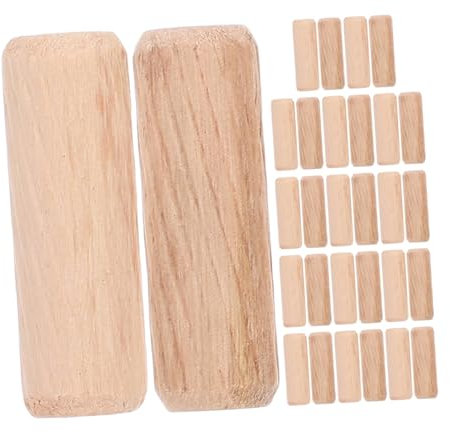 MUSISALY 100stücke Holzdübel Holzstifte Runddübel Stäbe Zum Basteln Holzdübelstangen Holzstab Für Möbelbau Kleiner Holzstab