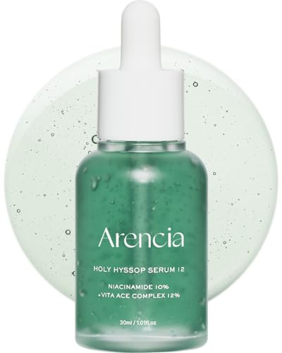 Arencia Hyssop Glow Serum, 10 % Niacinamid, 12 % Vitamin A, C, E - återfuktande, fuktgivande serum som motverkar åldrande för koreansk glashud