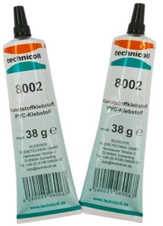 TECHNICOLL Lot de 2 tubes de colle spécial PVC pour planches de stand up paddle (SUP) et bateaux pneumatiques, colle également sous l'eau