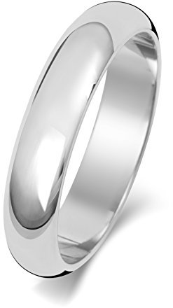 EDS Jewels Platin 950 4mm D-Form Herren/Damen - Trauring/Ehering/Hochzeitsring TRS15053PT950RSN