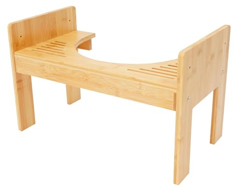Tabouret Toilette Tabouret WC Réglable en Hauteur Tabourets Toilette Physiologique Marche Pied Toilette Squatty Potty Amovible Repose Pied Toilette Bambou,pour Maison,Hôtel,Auberge