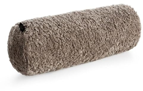Eurofirany Kopfkissen NACKENROLLE Bouclé Zylindriches Kissen Weiches Dekokissen Flauschiges (beige)