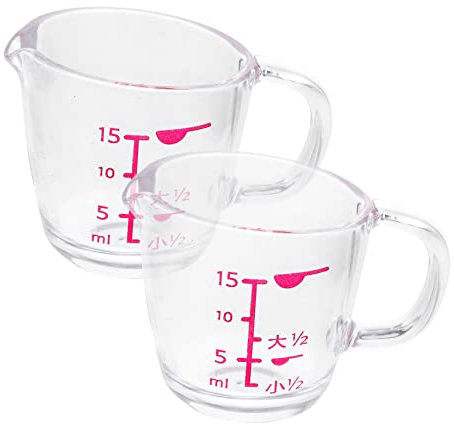 Amosfun 2pièces Lot De Tasses à Mesurer Avec Échelle Tasses Graduées De Cuisine It Résistantes Chaleur Petites Doseuses Domestiques