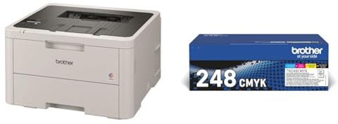 Brother HL-L3220CWE Farb-LED-Drucker mit WLAN Original TN-248VAL Toner 4er-Pack Schwarz,Gelb,Cyan, Magenta