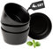 MIAMIO – Ensemble de bols en céramique/Bols de 740 ml pour 4 personnes, bol à céréales, ramen, soupe, salade – Collection Luxe (Noir, Bols (4x))