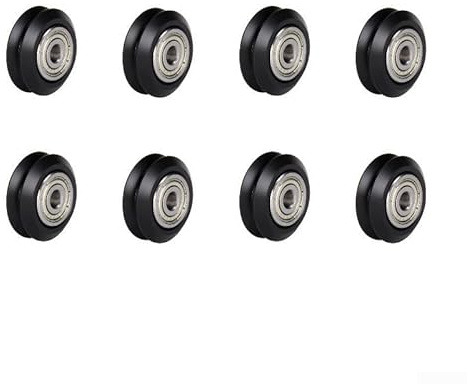 Oniissy 8 Stück Drucker Linearlager Kunststoff Riemenscheibe Räder, Linearlager für 3D Drucker Rad Kunststoff Riemenscheibe für Creality für Ender 3, präzises Design
