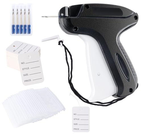 Generisch Etikettierpistol Heftpistole Etikettiermaschine mit 5 Ersatznadeln+2000 Heftfäden+200 Tags, Etiketten Preisschilder Marke Tags Label Hut Kleidung