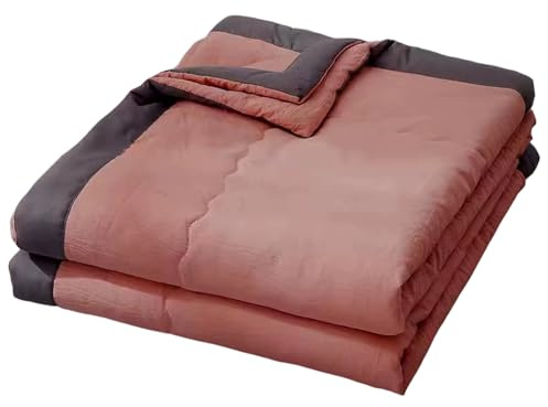Highdi Microfibra Piumino Estivo, Colore Solido Trapunta Matrimoniale, Bedding Piumino Piumone Leggero per Tutte le Stagioni (Rosa scuro,170x200cm)