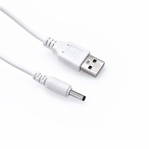 JZK 1M Replacement charger cable for Bitvae electric toothbrush, USB charger cord for Foreo ISSA toothbrush, charger lead for 7am2m, power charging cable for Seago/Fairywill/Dnsly/Vekkia, white