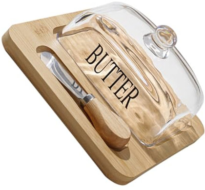 PartyKindom Butterbehälter Mit Kuppeldeckel Transparent Große Butterdose Mit Deckel Für Kühlschrank Käsebehälter Aufbewahrungsdose Für Zuhause