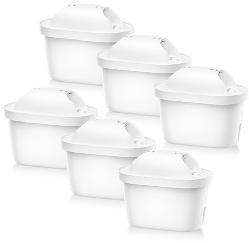 Tikstoy Water Filter Cartridges, 6 PCS Water Filters Compatible with Brita® Kettle, Marella®Jug, Maxtra+®Plus, Maxtra Pro All-in-1, Reduces Chlorine, Water Filter ByTikstoy, Better Taste