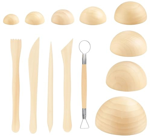 13-teiliges Set Töpferwerkzeug, Modellierwerkzeug für Ton, Polymer Clay, Keramik & Skulpturen, Modellierwerkzeugset zum einfachen Erstellen kunstvoller Keramikwerke, Skulpturen und handgeformter Kunst