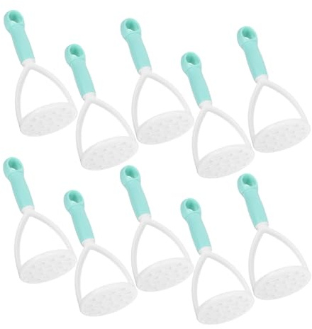 STOBAZA 10 Piezas Mini Machacador de Patatas Triturador de Alimentos Utensilio para Triturar Patatas para Hacer Puré y Aguacates Ligero y Compacto Unidades