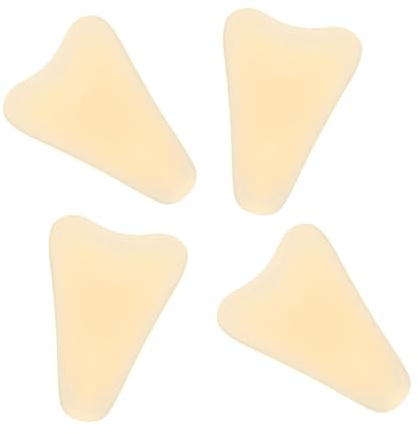 FUNOMOCYA Lot de 4 Protections Intimes en Silicone Auto-Adhésives Étanches Couleur Peau Foncée Coussinets Invisibles Réutilisables de Goutte d'Eau pour Natation Yoga et Activités