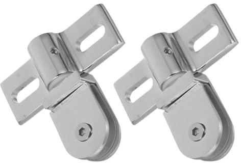 IWOWHERO Charnières Pivotantes pour Porte de Bain en Verre 2 Pièces 7,9X7,7X2 CM Fixation Acier Inoxydable pour Salle de Bain