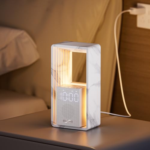 Hensam Tageslichtwecker mit Weißem Rauschen & Sonnenaufgangssimulation | Lichtwecker mit 20 Naturgeräuschen, Dual-Alarm, Schlummerfunktion, dimmbarem Nachtlicht und Timer für Kinder & Erwachsene