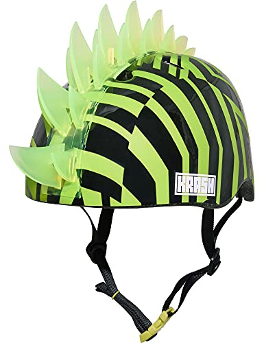 Krash unisex teen Krash Mohawk Bike Youth Helmet, Dazzle Green LED, One Size US