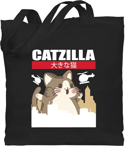 Shirtracer - Baumwolltasche - Anime - Catzilla - Big Cat