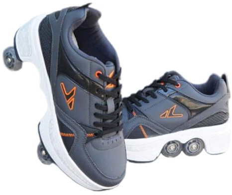 Patins A roulettes Reglables,Deform Wheels Skates Roller Shoes Casual Sneakers Walking Skates Hommes Femmes Runaway Patins à Quatre Roues,C-38