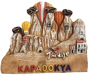 3D-Kühlschrankmagnet aus Kunstharz, Motiv: Cappadocia, Türkei, Reise-Souvenirs, handgefertigt, Heim- und Küchendekoration, Kapadokya-Kühlschrankmagnet, Sammlung, Geschenk