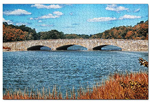 USA Amérique Darien Connecticut Bridge Puzzle 1000 Pièces Adultes Oeuvre de Jeu Voyage Souvenir Bois