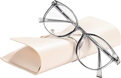 FONHCOO Lunettes Anti Lumière Bleue Femme et Homme, TR90 Ultra-légère Repos Verres Transparent Unisexe Anti-fatigue Stylé Écran Protection UV