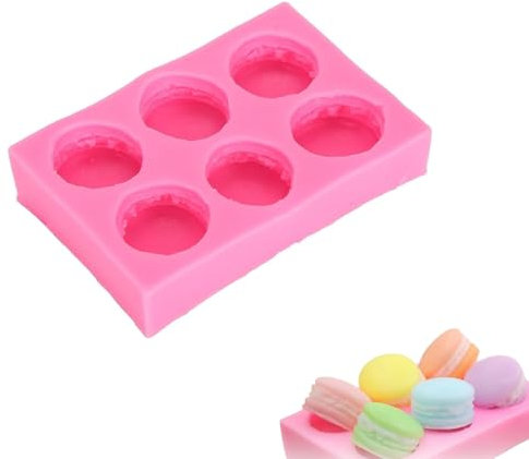 Beufee Moldes de Silicona para macarrones, Lindos moldes de Silicona 3D para macarrones, Mini moldes para Hamburguesas, moldes de Silicona para jabón para decoración de Pasteles y Magdalenas