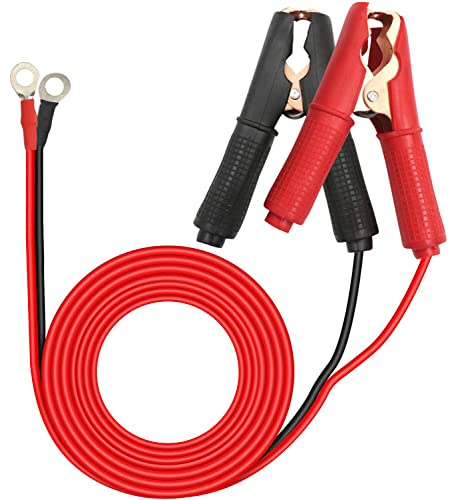 HuaLiSiJi Krokodilklemmen Autobatterie 12V 24V, Batterieklemmen 12V Krokodilklemmen 14AWG 30A, für Autobatterie, Anderes Gerät (1.8m)