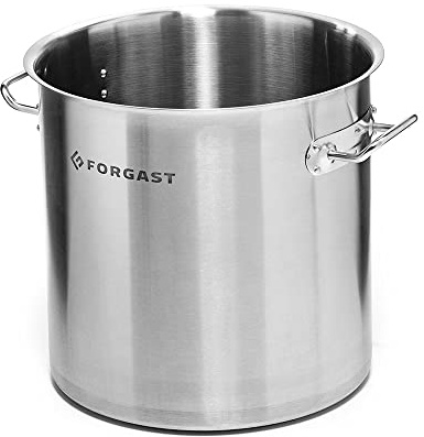 Forgast Hoch Edelstahl Kochtopf | 6.3L Liter | Topf | Induktion, Gasherd, Elektro | Spülmaschinengeeignet | Induktionsgeeignet | Edelstahlkochtopf