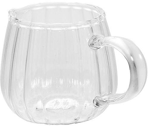 UPKOCH Bricco per latte trasparente, di Creamer, Bricco del latte, Tazza Latte Tazza Caffè In Trasparente