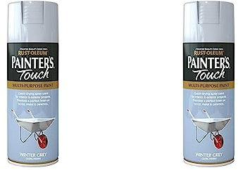 Rust-Oleum AE0040017E8 400ml Painter's Touch Spray Paint - Winter Grey Gloss (Pack of 2)