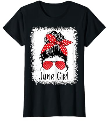 June Girl Bandana, gepunktet, Rot T-Shirt